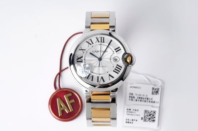 AF Factory Ballon Bleu de Cartier 42*13MM Stainless Steel Two-tone Gold Bracelet cheap replica watches that look real USA